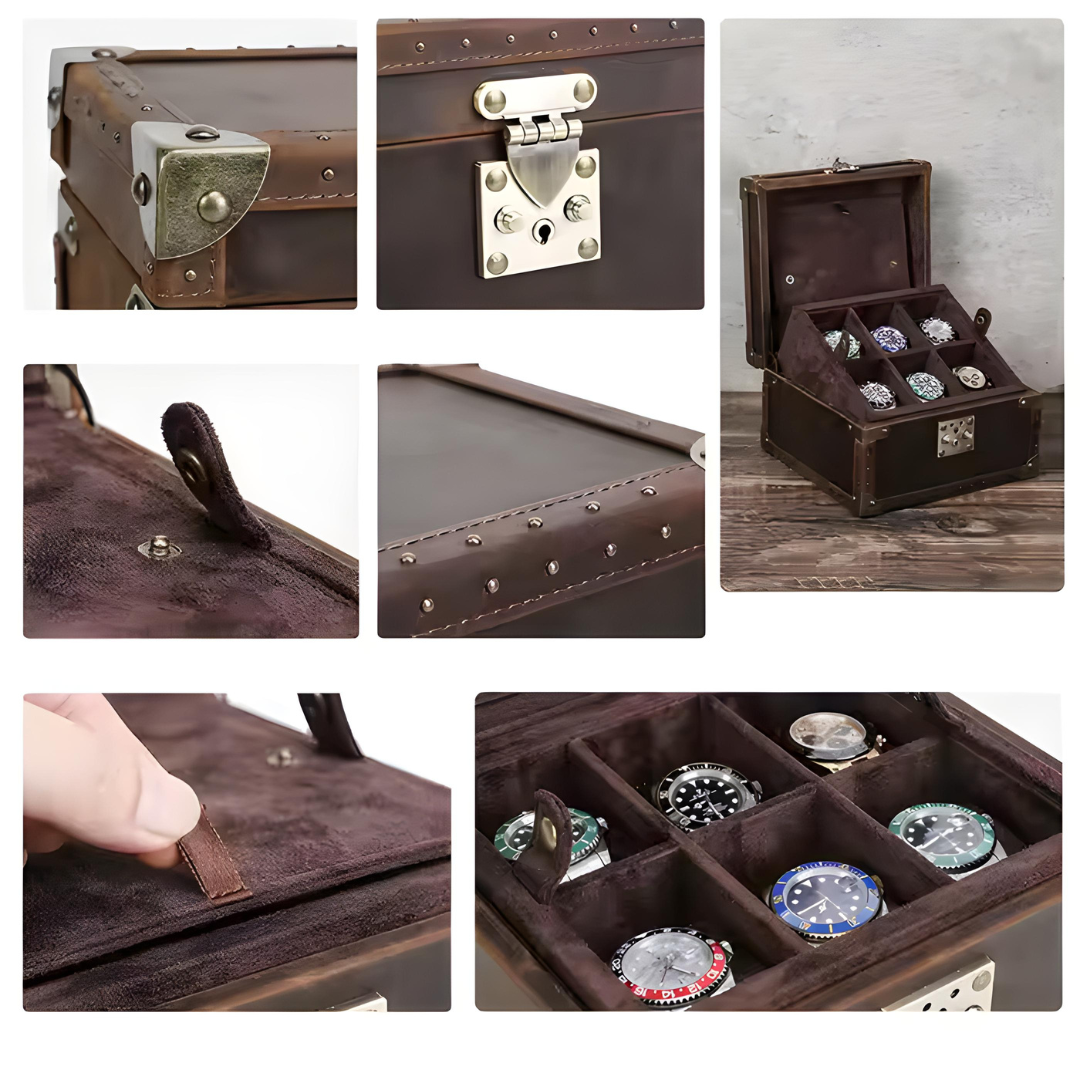 Boîte à Montre - 8 Emplacements – Bois – Intérieur Velours