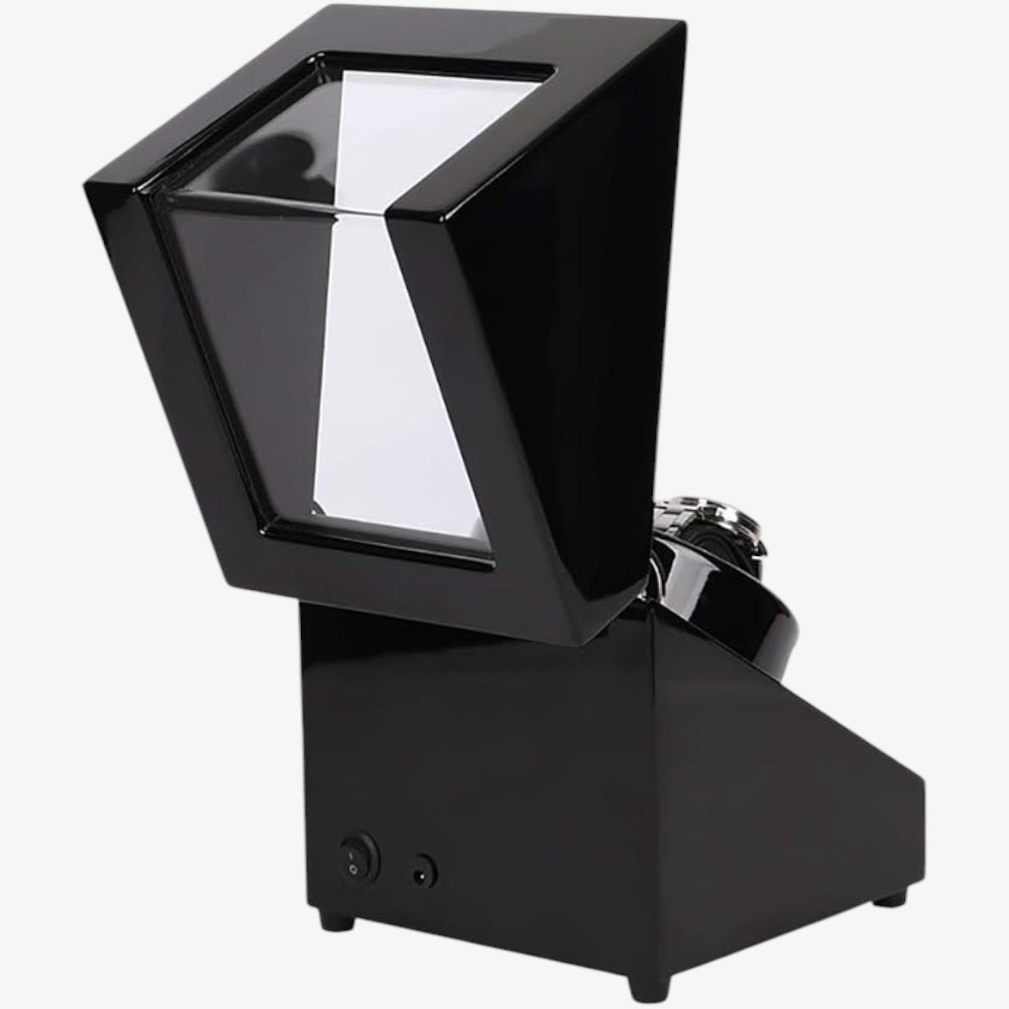 Automatic watch winder 2 slots - Silent black automatic watch box with bidirectional rotation