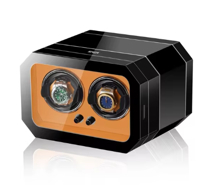 Automatischer Uhrenbeweger für 2 Uhren – Edelholz – Geräuschlos