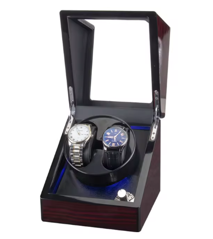 Remontoir Montre Automatique 2 Montres – Bois Noyer – Silencieux