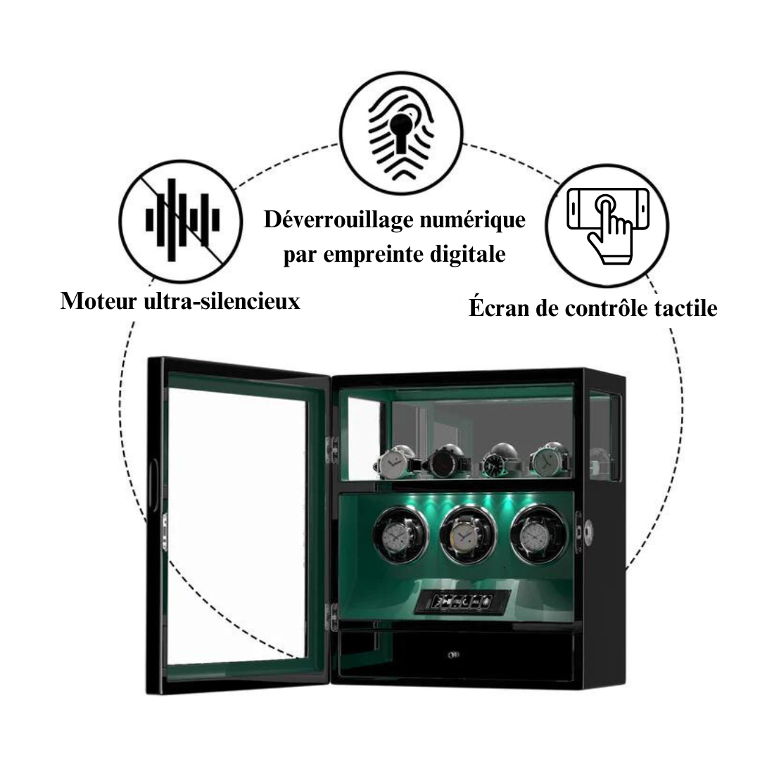 Remontoir Montre Automatique - Silencieux - 3 Montres -  Vert