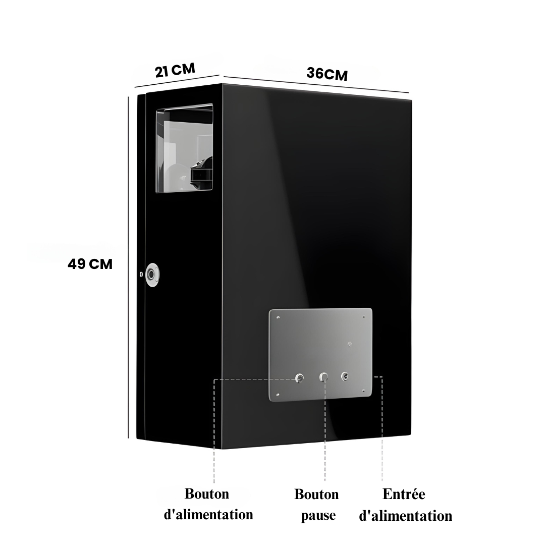 Automatischer Uhrenbeweger – geräuschlos – für 6 Uhren – Schwarz