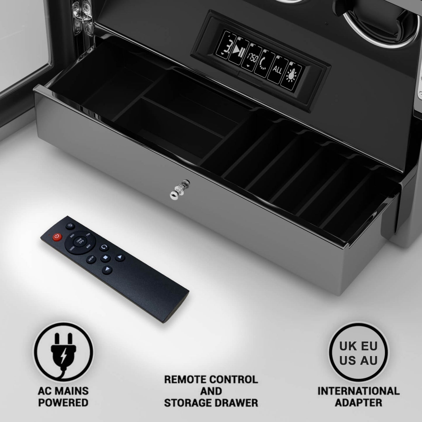 Uhrenbeweger 6 Uhren mit Fingerabdruck-Sperre, LCD-Touchscreen und patentiertem Design