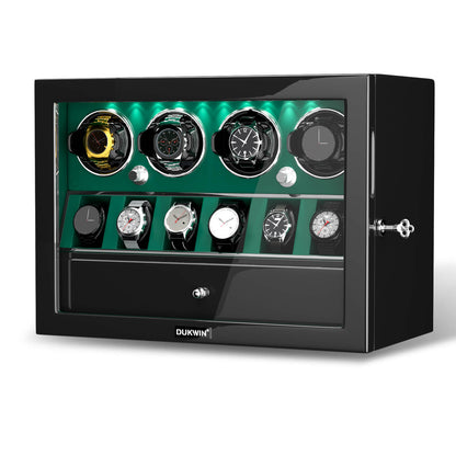 Uhrenbeweger 4 Uhren mit Display für 6 weitere Automatikuhren – Imperial Grün
