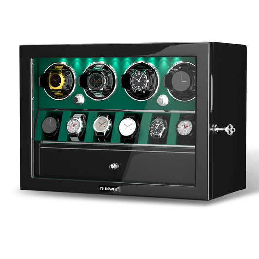 Uhrenbeweger 4 Uhren mit Display für 6 weitere Automatikuhren – Imperial Grün
