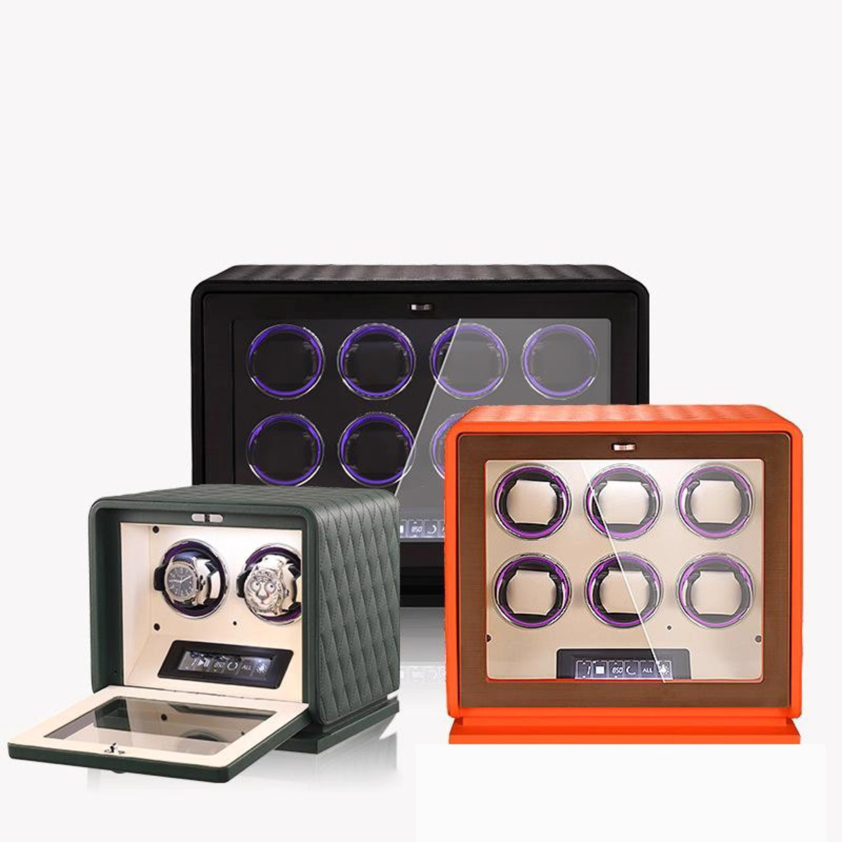 Remontoir Montre Automatique 2 Montres – Cuir – Silencieux