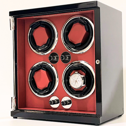 Automatischer Uhrenbeweger für 4 Uhren – Massivholz – Geräuschlos