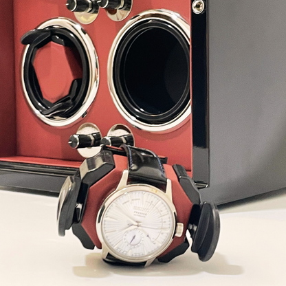 Automatischer Uhrenbeweger für 4 Uhren – Massivholz – Geräuschlos