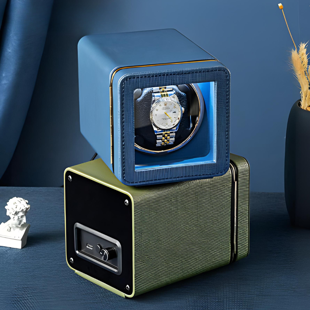 Automatic Watch Winder - Silent - 1 Watch - Blue