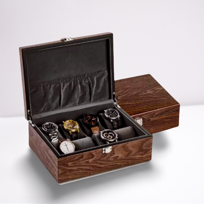 Boîte à Montre - 8 Montres – Bois – Intérieur Velours