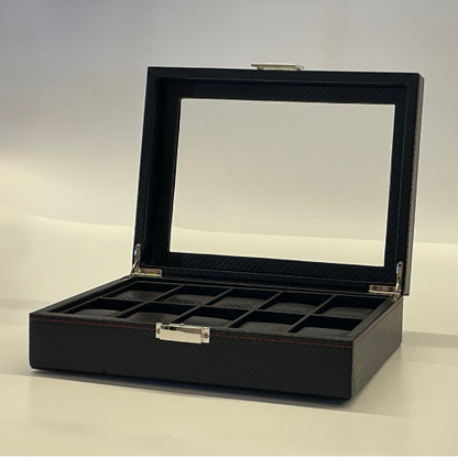 Boîte à Montre - 10 Emplacements – Bois – Intérieur Cuir