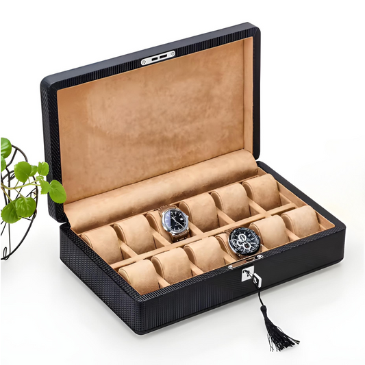 Boîte à Montre - 12 Emplacements – Cuir – Intérieur Velours