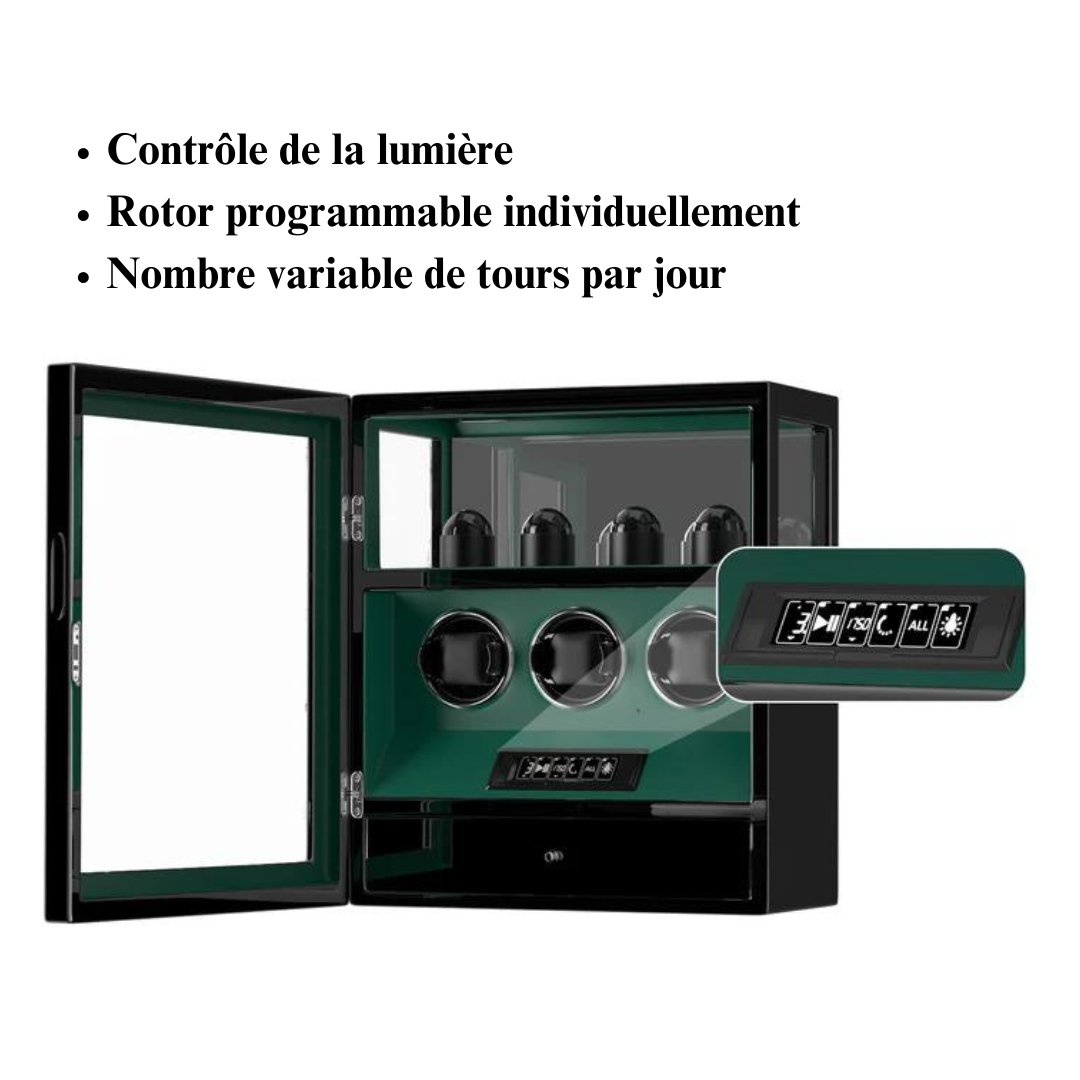 Remontoir Montre Automatique - Silencieux - 3 Montres -  Vert