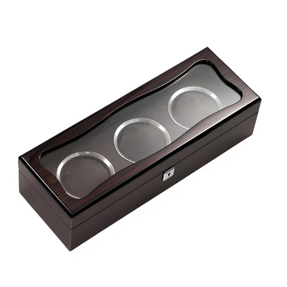 Boîte à Montre - 3 Emplacements – Bois – Intérieur Velours