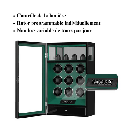 Remontoir Montre Automatique - Silencieux - 9 Montres -  Noir