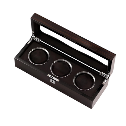 Boîte à Montre - 3 Emplacements – Bois – Intérieur Velours