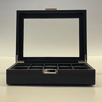 Boîte à Montre - 10 Emplacements – Bois – Intérieur Cuir