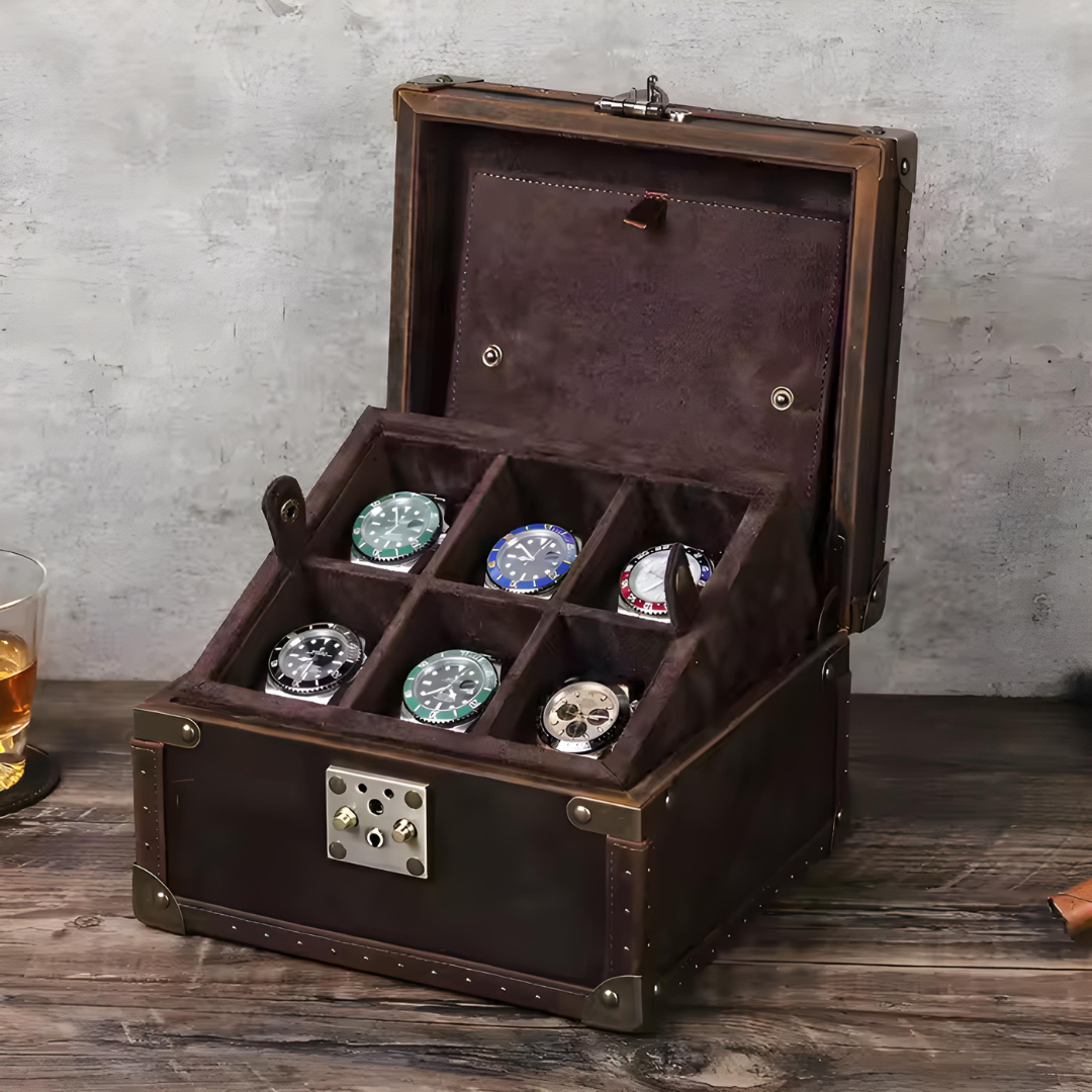 Boîte à Montre - 8 Emplacements – Bois – Intérieur Velours