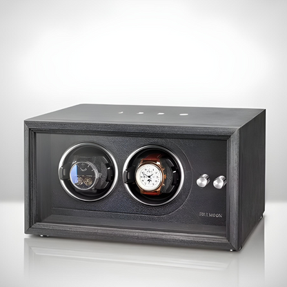 Remontoir Montre Automatique - Silencieux - 2 Montres -  Chêne noir