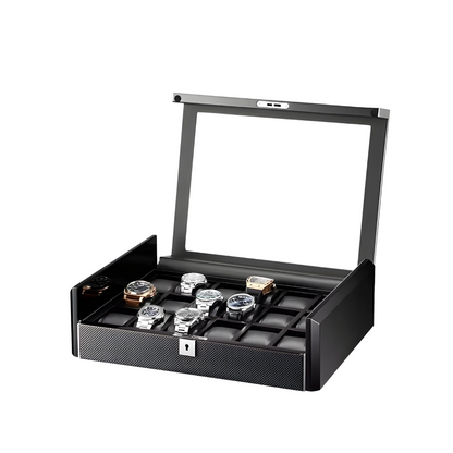 Boîte à Montre - 18 Emplacements – Bois – Intérieur Cuir