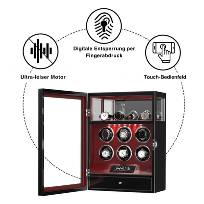 Remontoir Montre Automatique - Silencieux - 6 Montres -  Noir