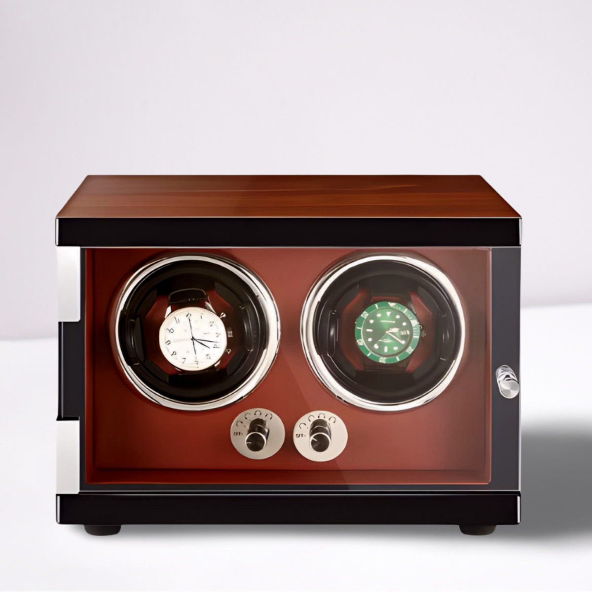 Automatic Watch Winder for 2 Watches – Solid Wood – Silent
