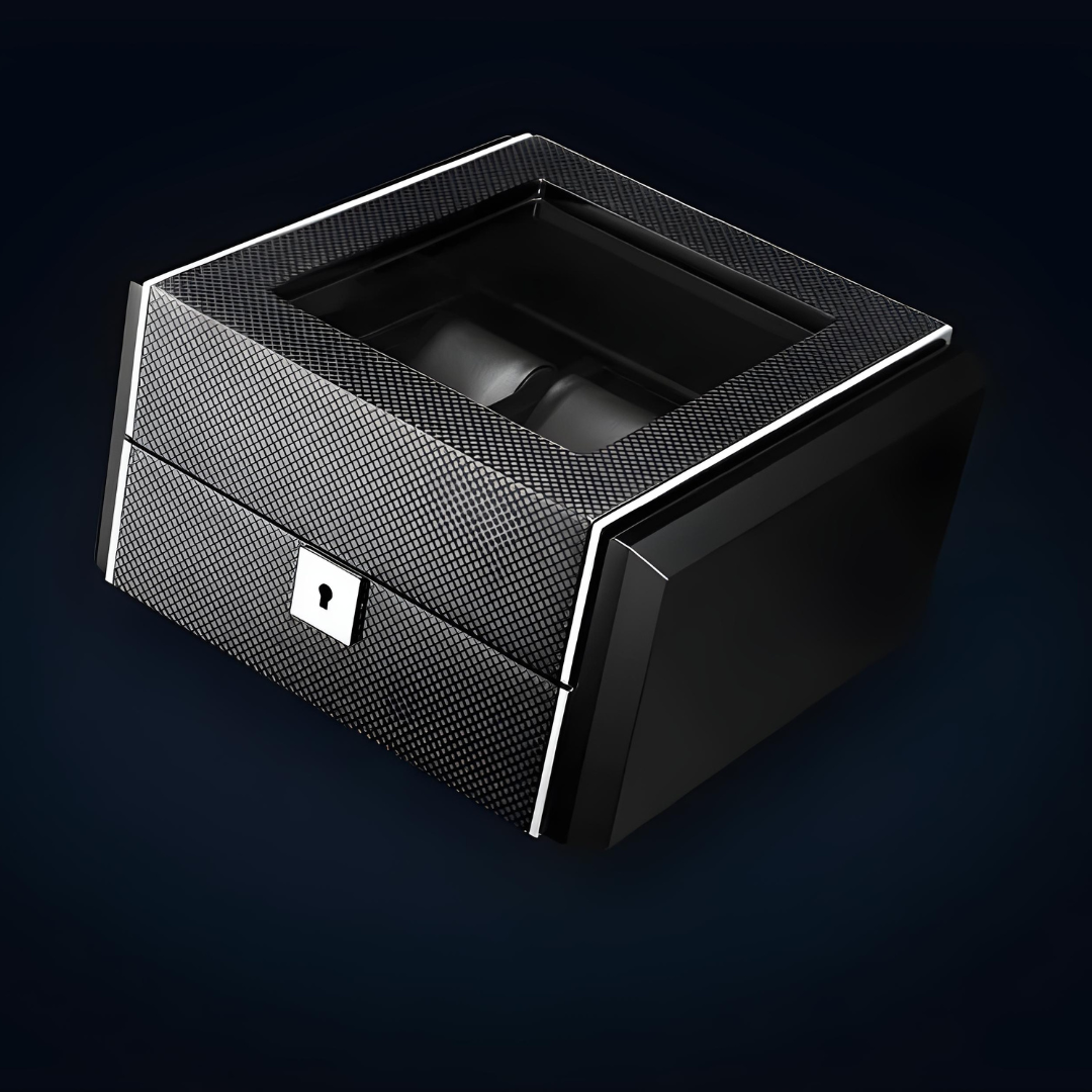 Watch Box - 6 Slots - Wood - Leather Interior