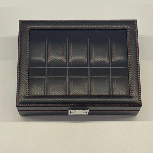 Boîte à Montre - 10 Emplacements – Bois – Intérieur Cuir