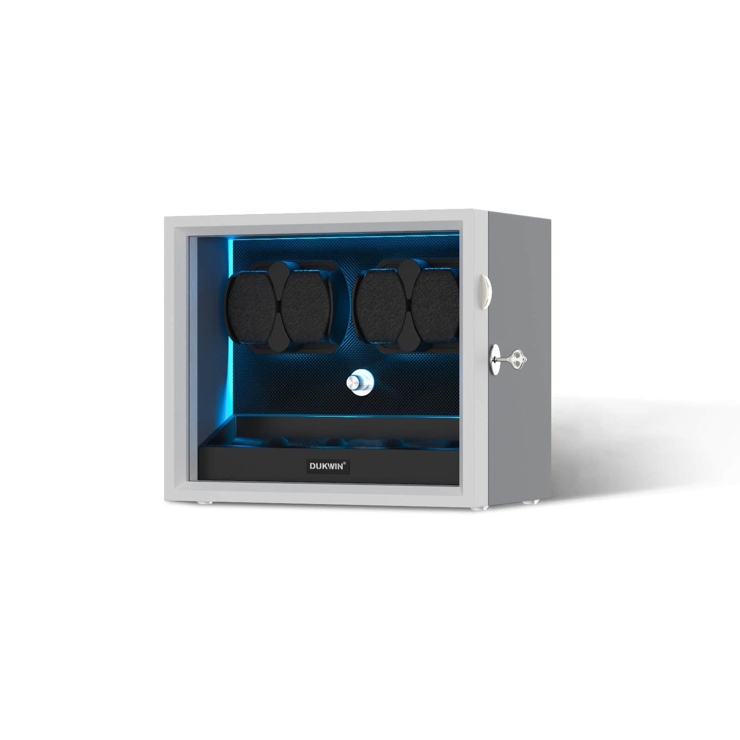 Automatik Uhrenbeweger Horizon 4 + 4 Uhren – Flüsterleise, Seidengrau Matt (Ideal für Rolex)
