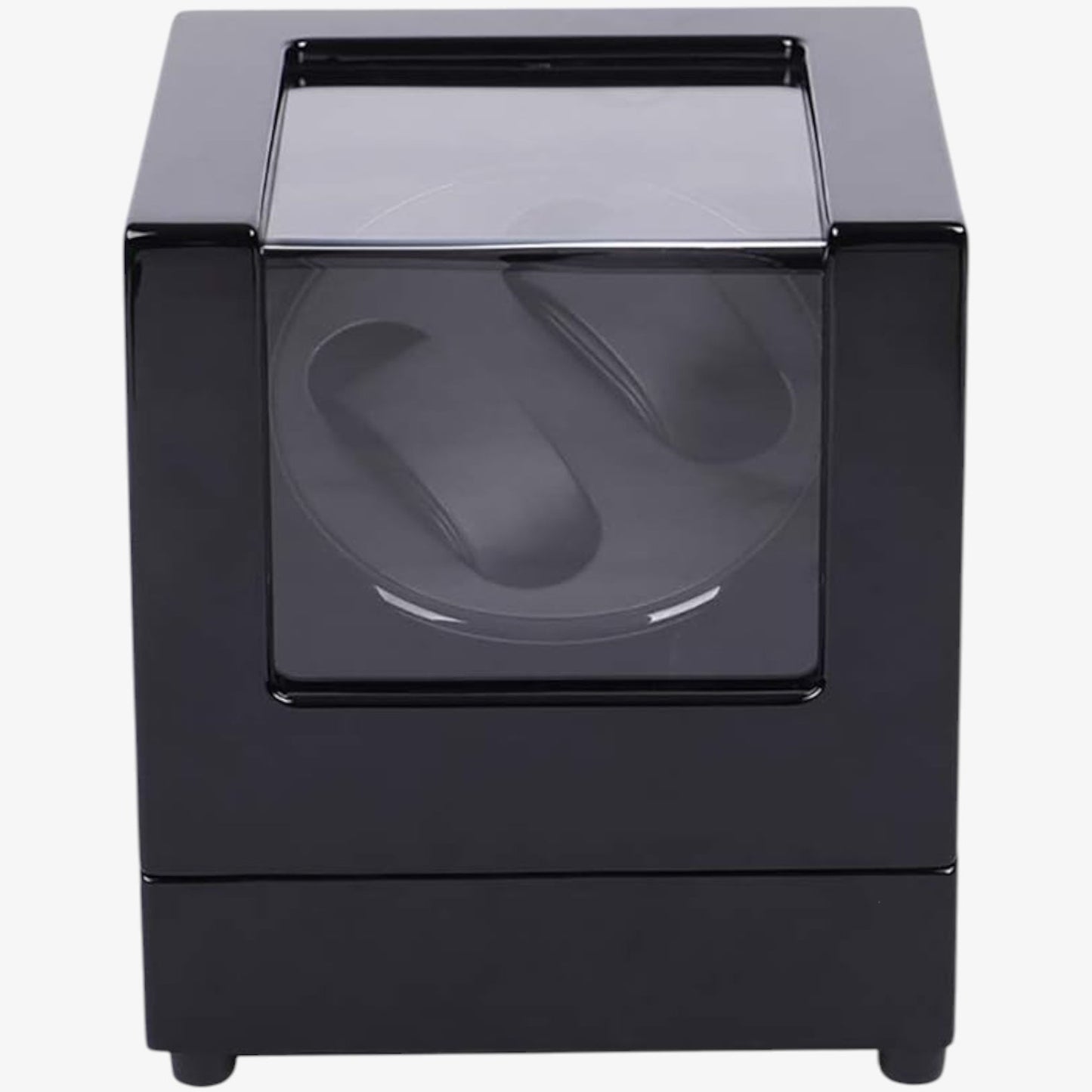 Automatic watch winder 2 slots - Silent black automatic watch box with bidirectional rotation