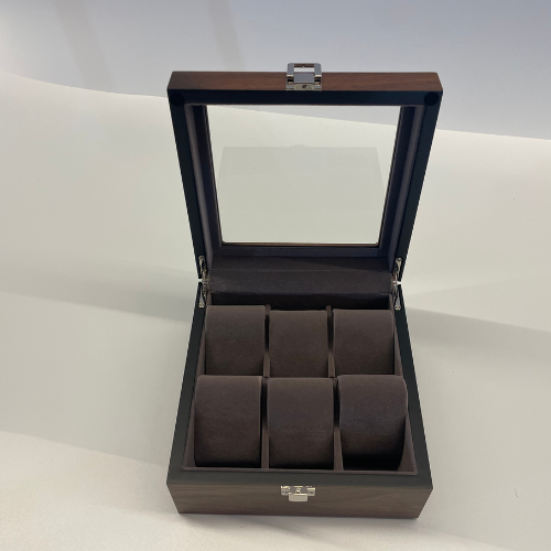 Boîte à Montre - 6 Montres – Bois – Intérieur Velours
