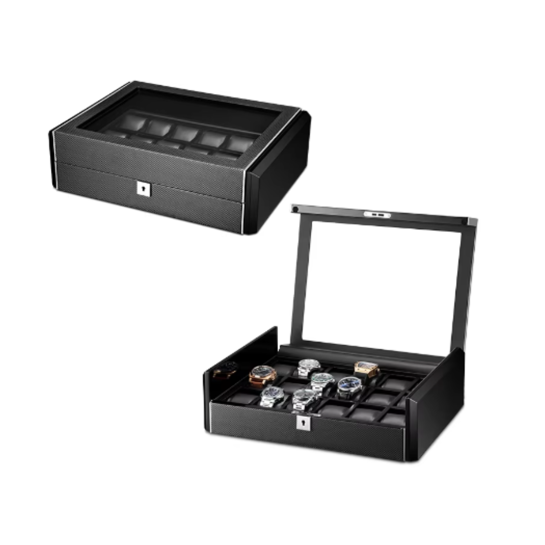 Boîte à Montre - 18 Emplacements – Bois – Intérieur Cuir