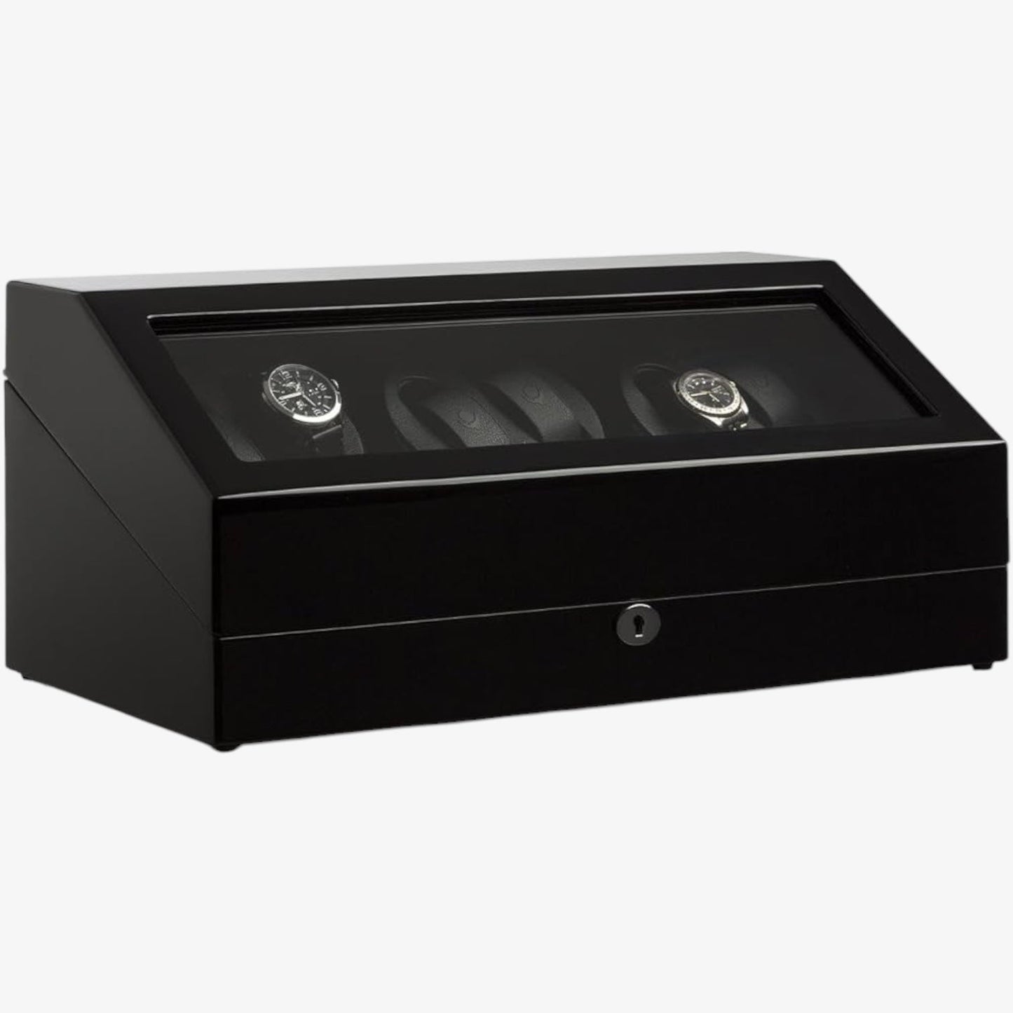 6-Slot Automatic Watch Winder Box - 13-Watch Luxury Case