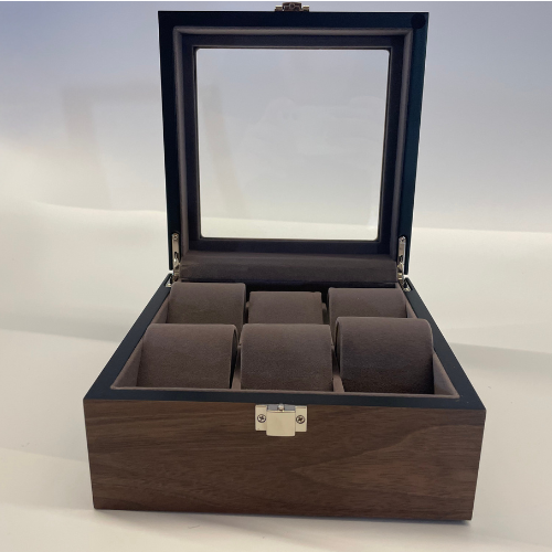 Boîte à Montre - 6 Montres – Bois – Intérieur Velours