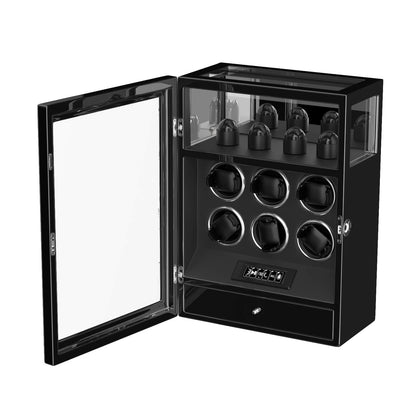 Uhrenbeweger 6 Uhren mit Fingerabdruck-Sperre, LCD-Touchscreen und patentiertem Design