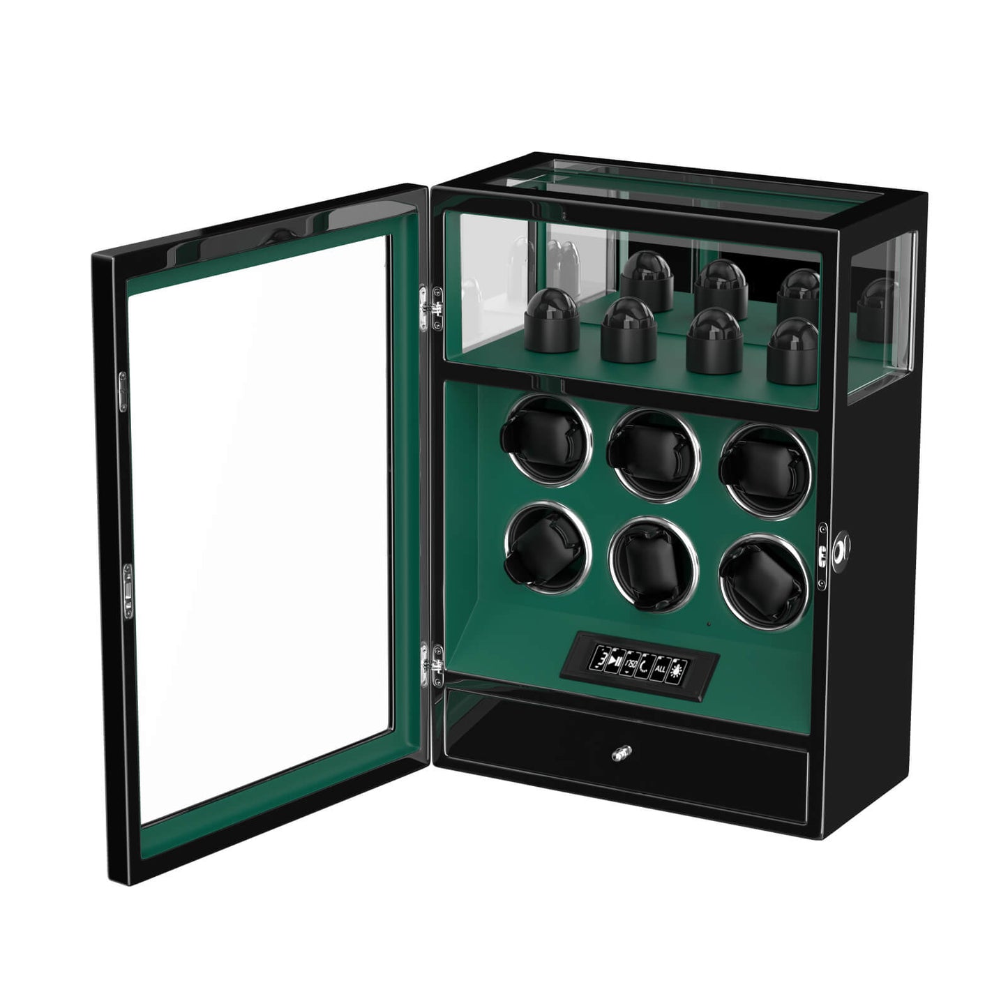 Uhrenbeweger 6 Uhren mit Fingerabdruck-Sperre, LCD-Touchscreen und patentiertem Design