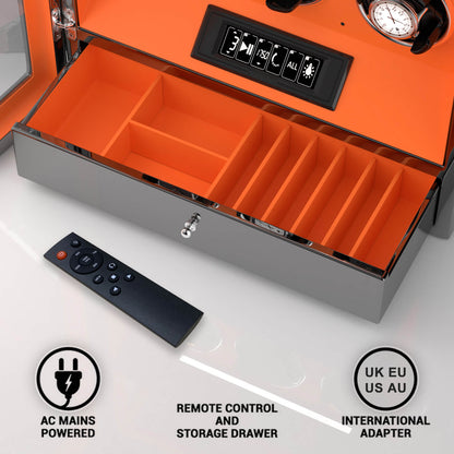 Uhrenbeweger 6 Uhren mit Fingerabdruck-Sperre, LCD-Touchscreen und patentiertem Design