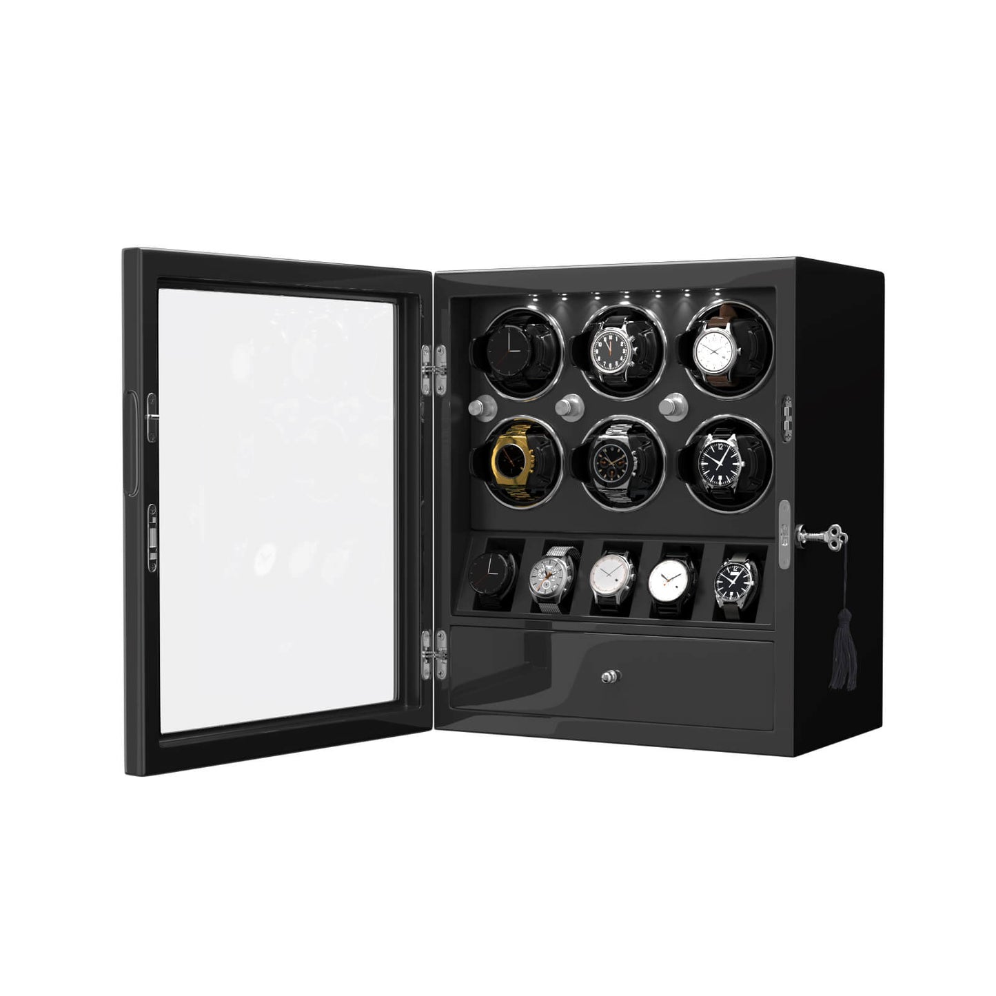 Uhrenbeweger 6 Uhren mit Display für 5 Automatikuhren