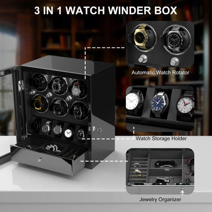 Uhrenbeweger 6 Uhren mit Display für 5 Automatikuhren