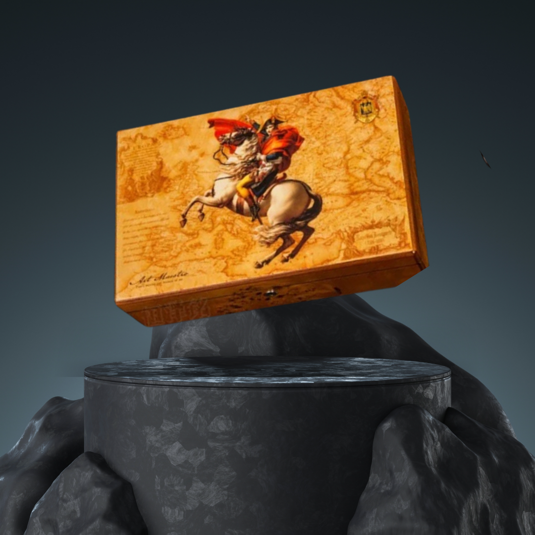 Uhrenbox – 12 Fächer – Holz – Samt-Innenausstattung