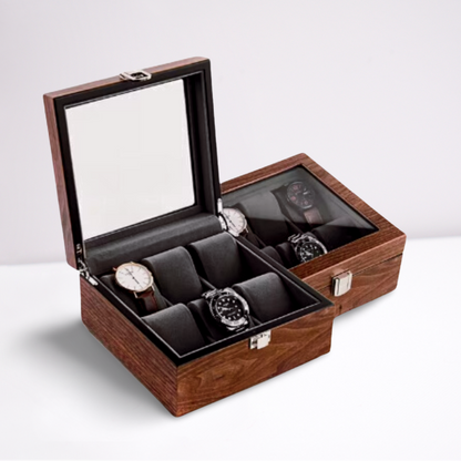 Boîte à Montre - 6 Montres – Bois – Intérieur Velours