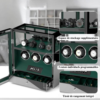 Remontoir Montre Automatique - Silencieux - 3 Montres -  Vert