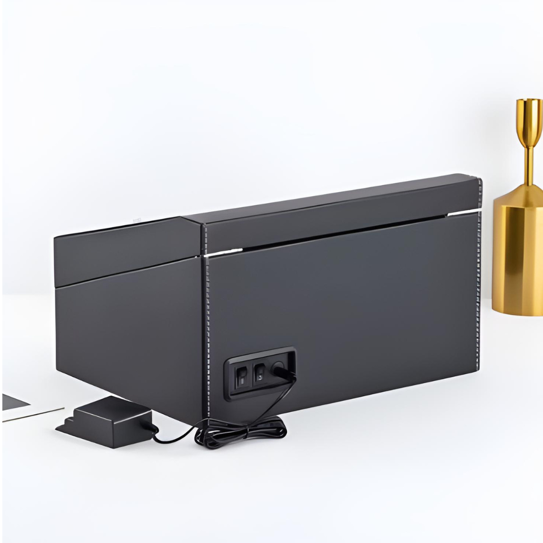 Remontoir Montre Automatique 4 Montres – Cuir Noir – Silencieux