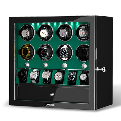 Uhrenbeweger 8 Uhren mit Display für 6 weitere Automatikuhren – Imperial Grün Kollektion