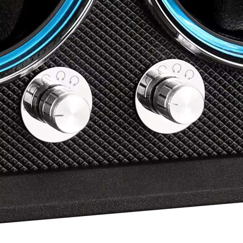 Matte black automatic watch winder - 1, 2 or 4 slot rotating case - Silent modern design watch winder