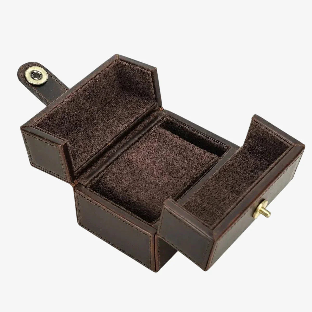 "Le Coffre" Individual Leather Watch Box - Luxury Single Watch Case - Compact Automatic Watch Storage