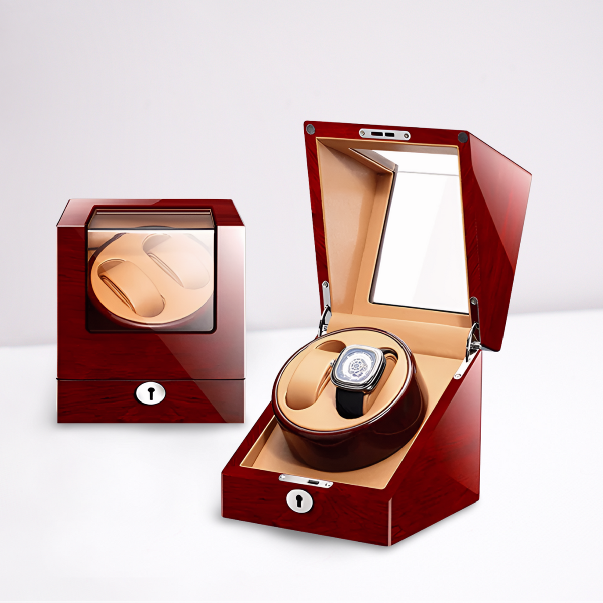 Automatic Watch Winder for 2 Watches – Precious Wood – Silent