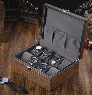 Boîte à Montre - 8 Montres – Bois – Intérieur Velours