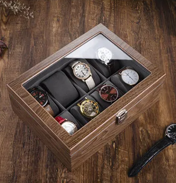 Boîte à Montre - 8 Montres – Bois – Intérieur Velours