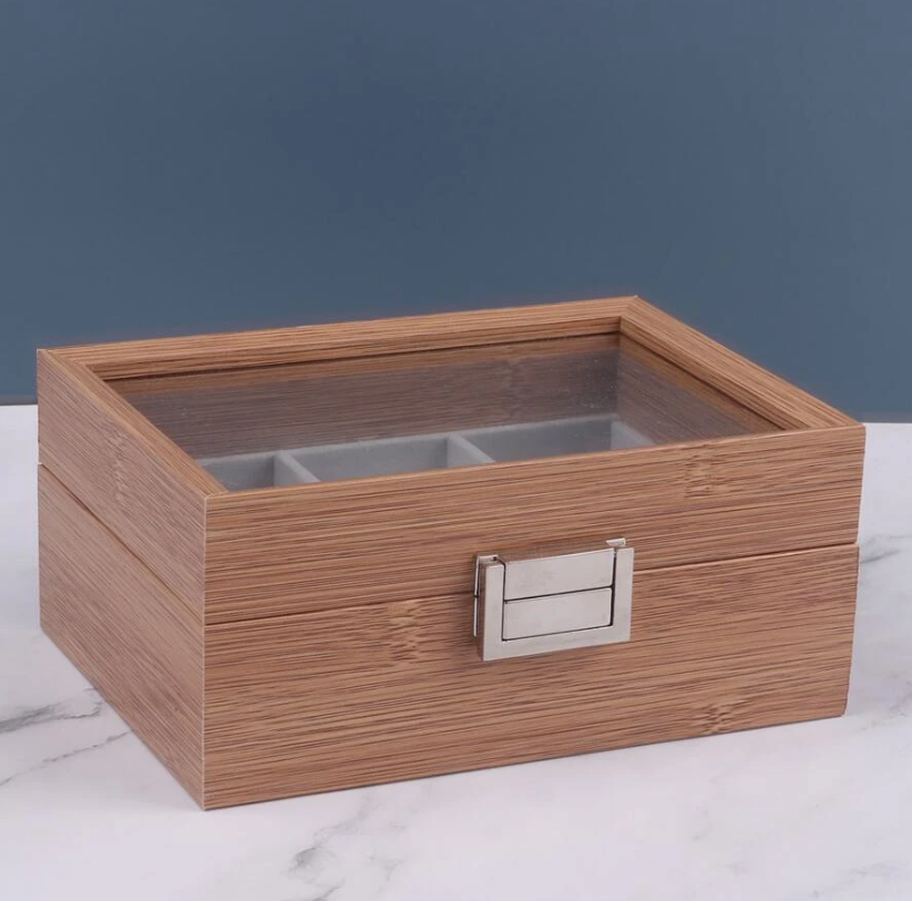 Boîte à Montre - 3 Emplacements – Bois – Intérieur Velours